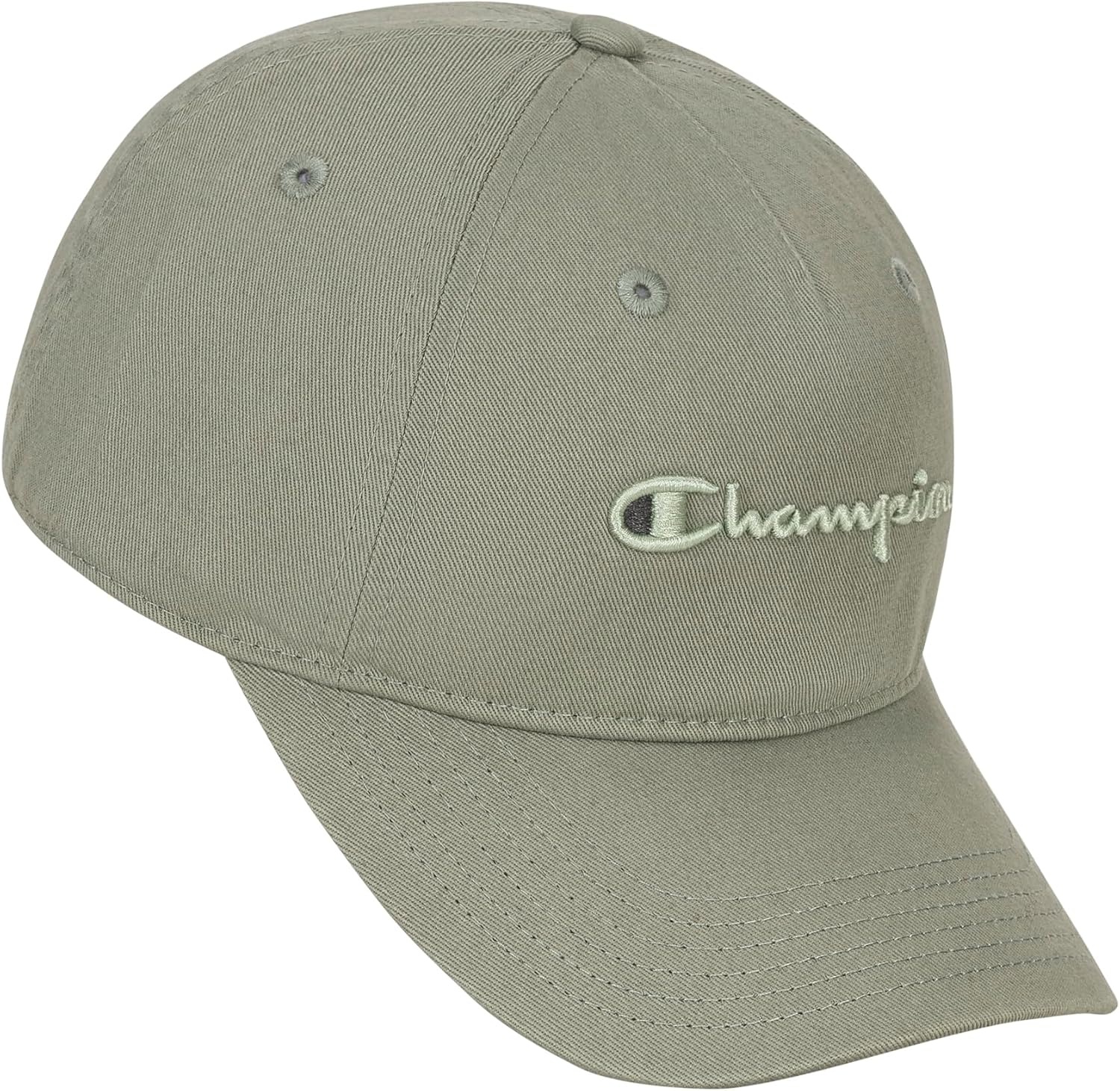 image:imageChampion Womens Script Embroidery Washed Cotton Twill Adjustable Baseball CapEcology Green