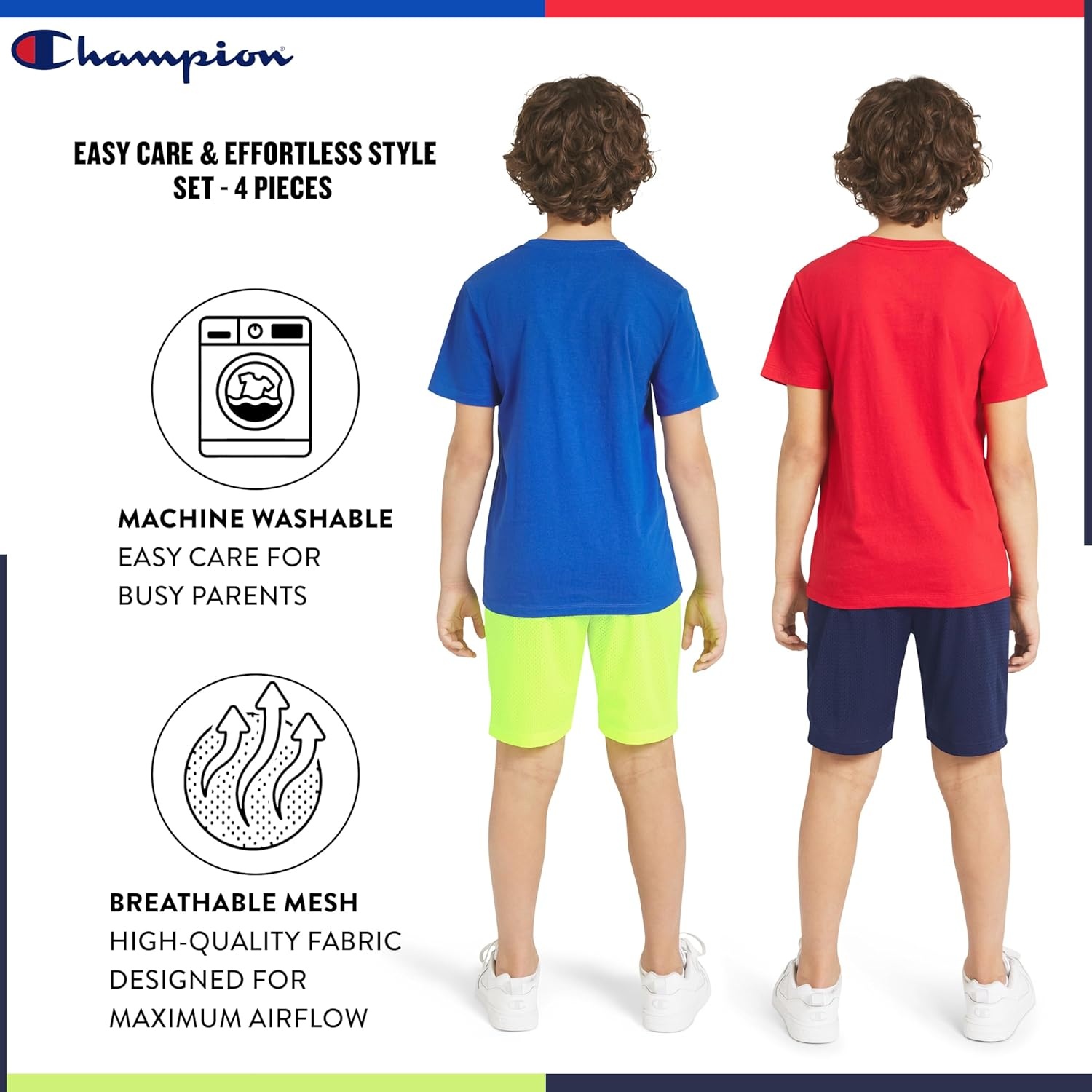 imageChampion boys Champion Boys 4piece Short SetBright Yellowred