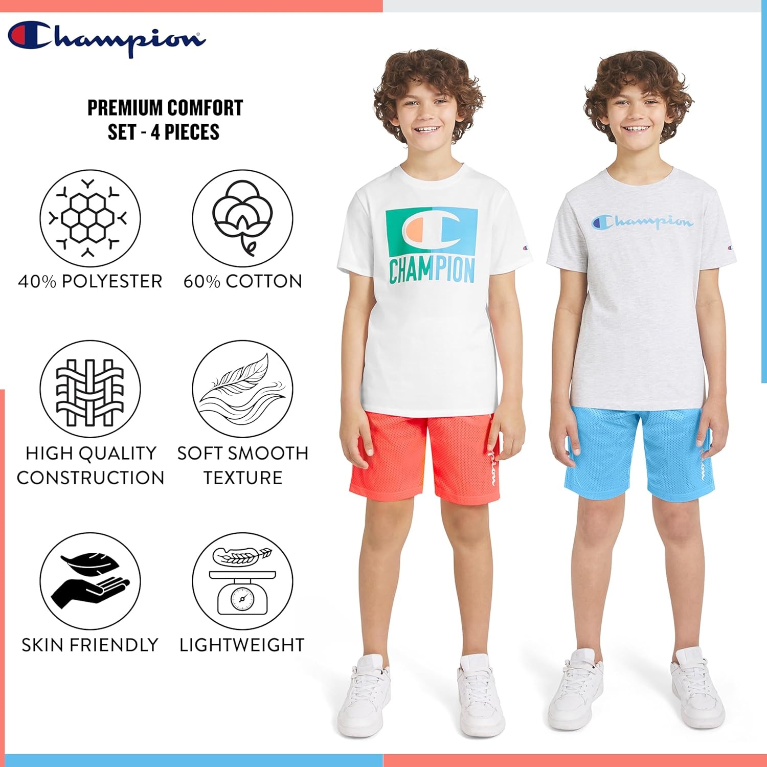 imageChampion boys Champion Boys 4piece Short SetCoralazure