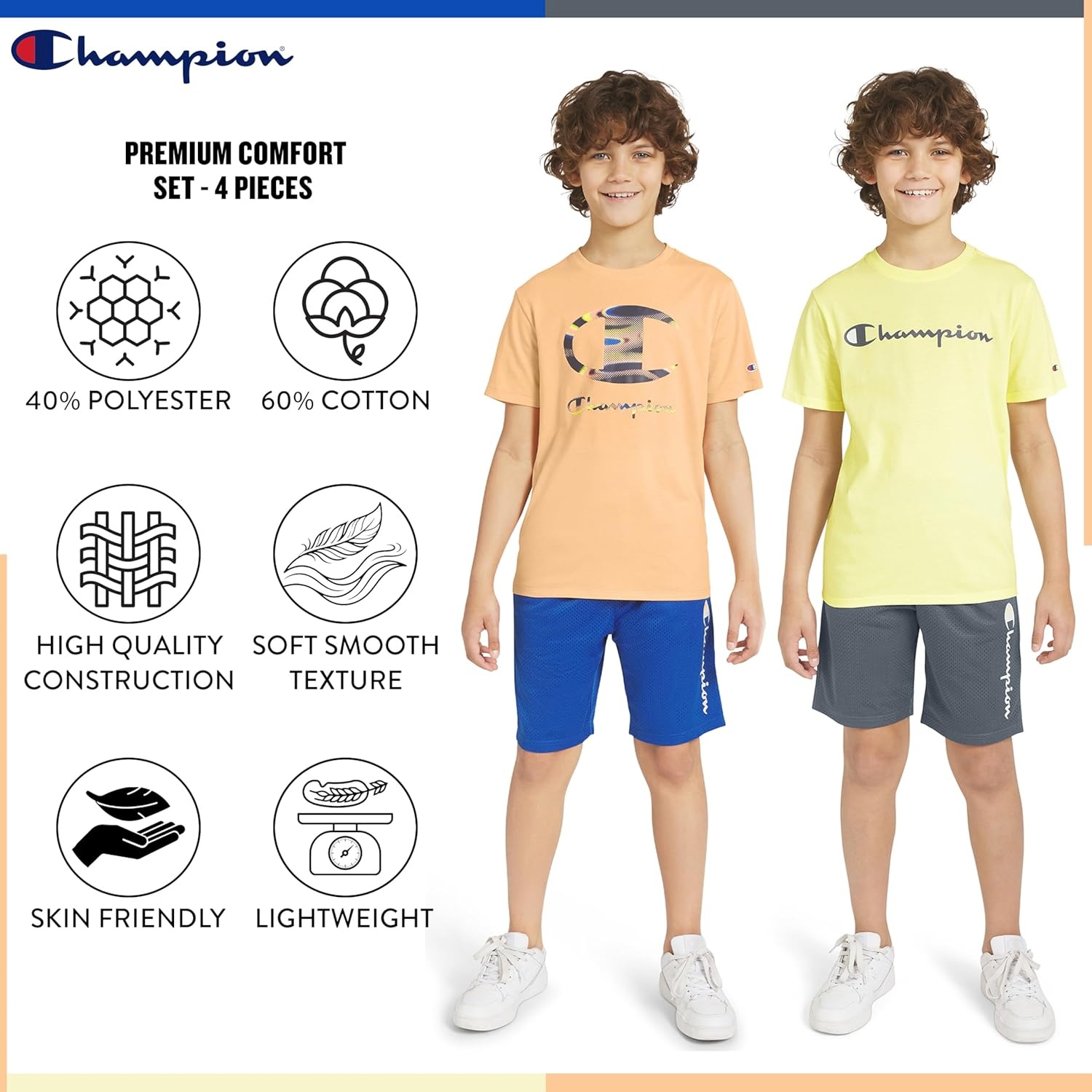 imageChampion boys Champion Boys 4piece Short SetElectric Bluelemon