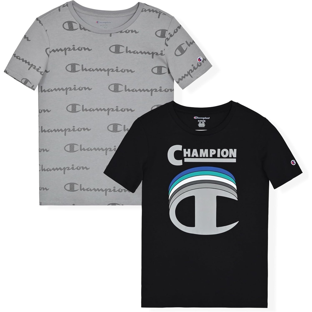 image:imageChampion Boys 2 Pack Short Sleeve Tee Shirt for KidsBlack