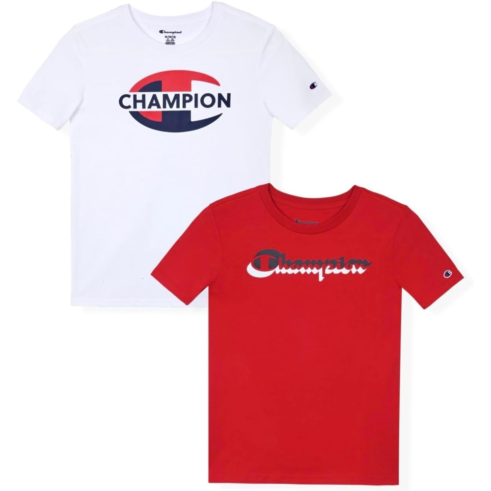 image:imageChampion Boys 2 Pack Short Sleeve Tee Shirt for KidsBright White