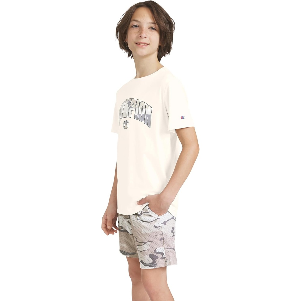 imageChampion Boys 2 Piece Short Sleeve Shirt and Mesh Shorts SetsHedge Green