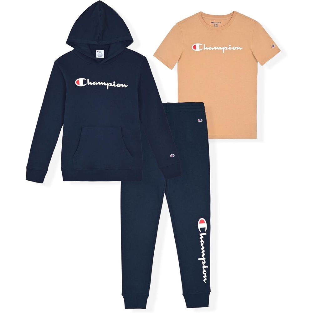 imageChampion Boys 3 Piece Boys Jogger SetNavynavykhaki