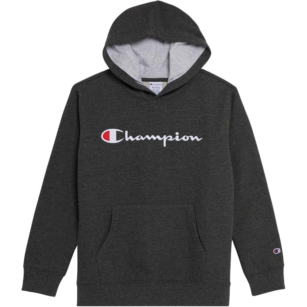 imageChampion Boys Boys Hoodie for Kids Sweatshirt Fleece Youth Pullover With HoodSignature Charcoal Heather