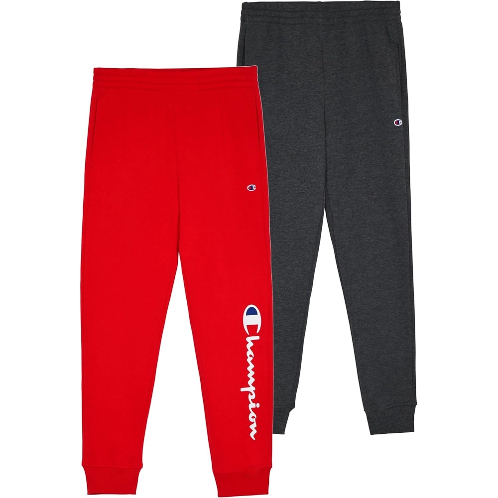 imageChampion Boys Boys Sweatpants Fleece Jogger PantsRedcharcoal Heather