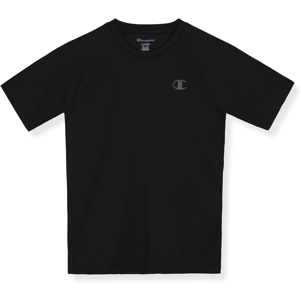 image:imageChampion Boys Champion Boys Shirt Performance Short Sleeve Tech Athletic Tee ShirtBlack Logo