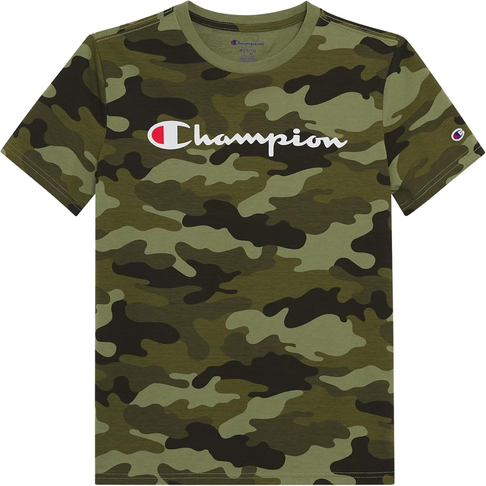 image:imageChampion Boys Champion Boys Tee Shirt Short Sleeve Logo TShirt for KidsSignature Camoflauge