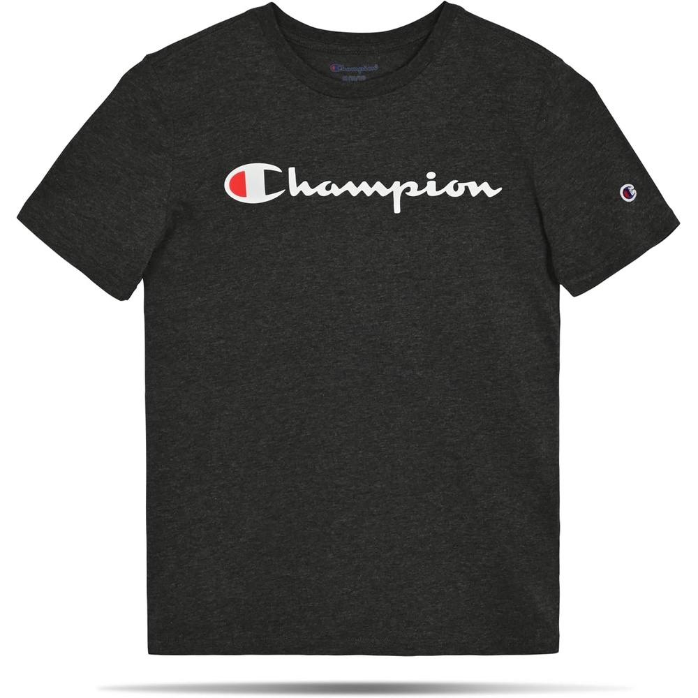 image:imageChampion Boys Champion Boys Tee Shirt Short Sleeve Logo TShirt for KidsSignature Charcoal Heather