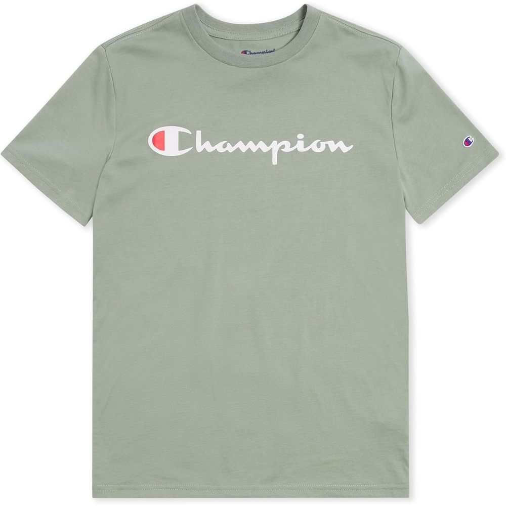 image:imageChampion Boys Champion Boys Tee Shirt Short Sleeve Logo TShirt for KidsSignature Pale Green