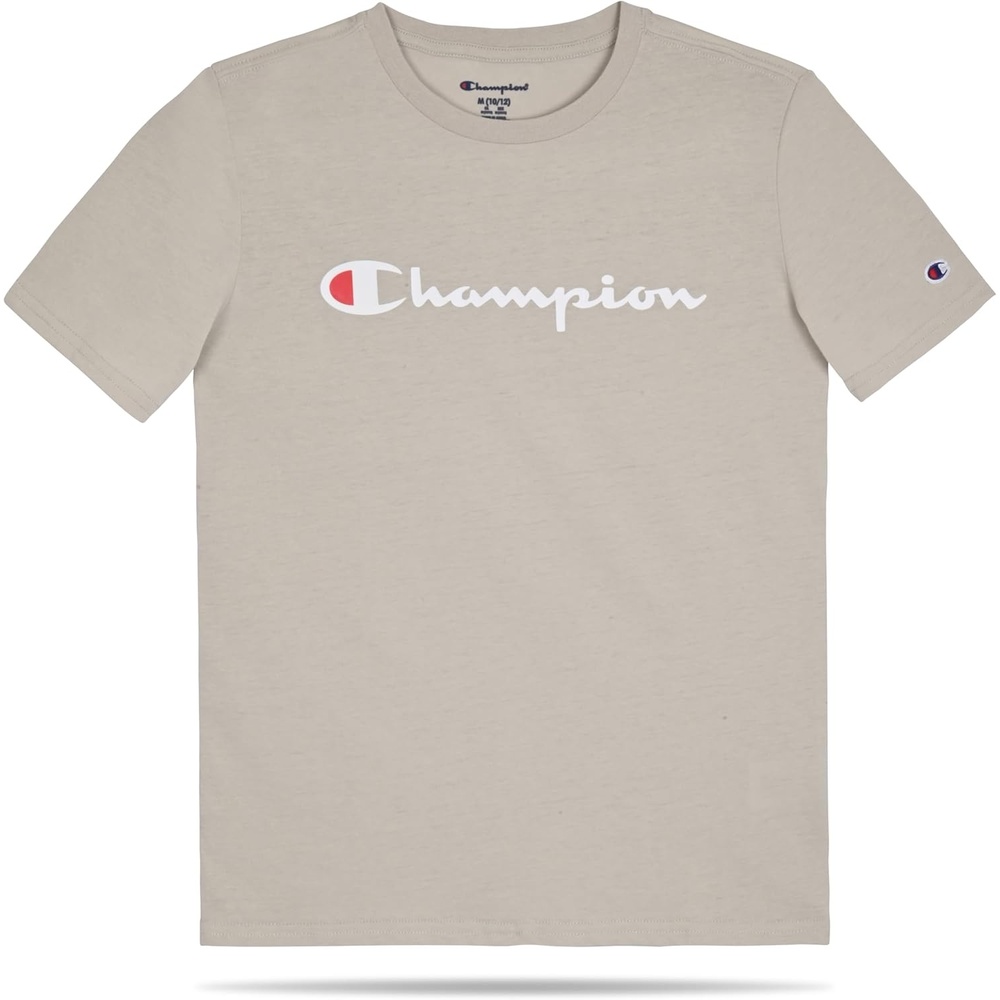 image:imageChampion Boys Champion Boys Tee Shirt Short Sleeve Logo TShirt for KidsSignature Sand Khaki