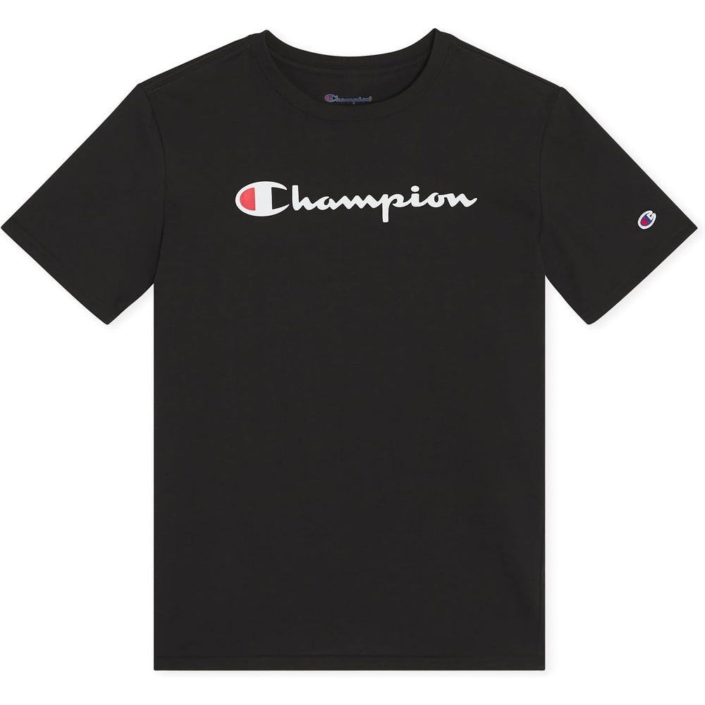 image:imageChampion Boys TShirt Short Sleeve Logo Tee Shirt for BoysBlack Logo