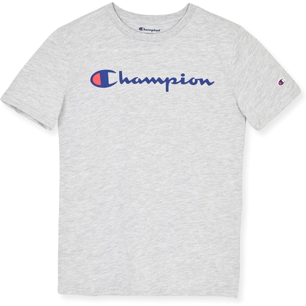 image:imageChampion Boys TShirt Short Sleeve Logo Tee Shirt for BoysGrey Logo