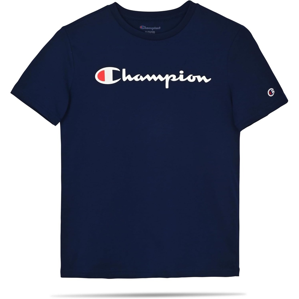 image:imageChampion Boys TShirt Short Sleeve Logo Tee Shirt for BoysNavy Logo