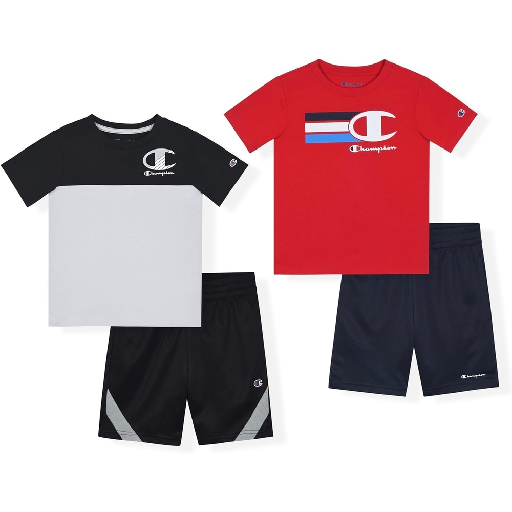 imageChampion boys Champion Boys 4piece Short SetRedblack