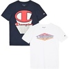 Bright White-navy Blue