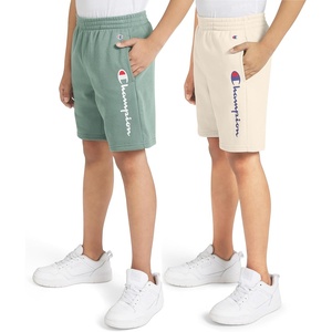 Champion Boys 2 Pack Signature Fleece Shorts for Kids(Khaki-green)