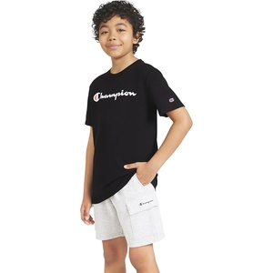 Champion Boys 2 Piece Short Sleeve Shirt and Mesh Shorts Sets(Black Iron)