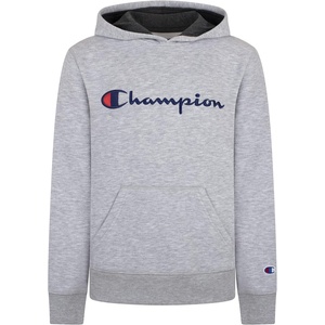 Champion Boys’ Boys Hoodie for Kids Sweatshirt Fleece Youth Pullover With Hood(Signature Grey Heather)