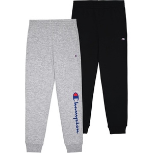 Champion Boys’ Boys Sweatpants Fleece Jogger Pants(Grey Heather-black)