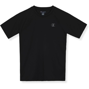 Champion Boys’ Champion Boys Shirt Performance Short Sleeve Tech Athletic Tee Shirt(Black Logo)