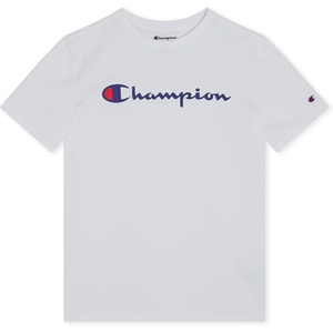 Champion Boys Champion Boys Tee Shirt Short Sleeve Logo T-Shirt for Kids(Clean White)