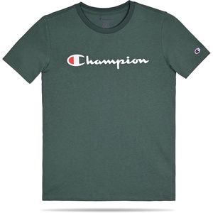 Champion Boys Champion Boys Tee Shirt Short Sleeve Logo T-Shirt for Kids(Signature Forest Green)