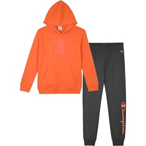 Champion Boys Jogger Set Fleece Hoodie and Sweatpants Tracksuit(Charcoal Heather)