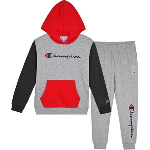 Champion Boys Jogger Set Fleece Hoodie and Sweatpants Tracksuit(Heather Gray)