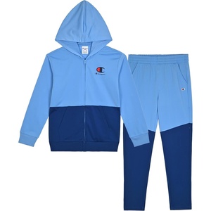 Champion Boys Jogger Set Fleece Hoodie and Sweatpants Tracksuit(Placid Blue)