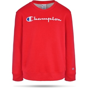 Champion Boys Sweatshirt for Kids Pullover Fleece Crewneck Sweater(Signature Lychee Red)
