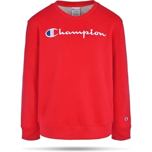 Champion Boys Sweatshirt for Kids Pullover Fleece Crewneck Sweater(Signature Red)