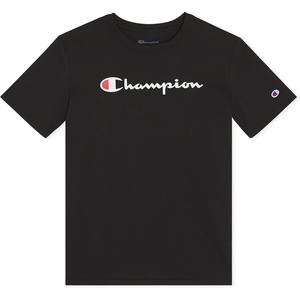 Champion Boys T-Shirt Short Sleeve Logo Tee Shirt for Boys(Black Logo)