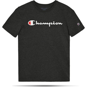 Champion Boys T-Shirt Short Sleeve Logo Tee Shirt for Boys(Charcoal Logo)