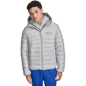 Champion Men’s Performance Lightweight Puffer Jacket With Hood(Ice)