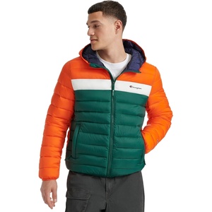 Champion Men’s Performance Lightweight Puffer Jacket With Hood(Orange Combo)