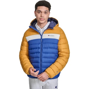 Champion Men’s Performance Lightweight Puffer Jacket With Hood(Sunflower Combo)