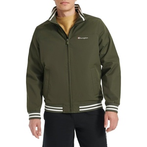 Champion Men’s Water Resistant Varsity Bomber Jacket With Flex Stand Collar(Forest Night)
