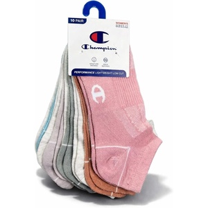 Champion Women’s Lightweight Low Cut Socks – 10-pack Moisture-wicking Athletic Socks, Breathable Fit (Size 5-9)(Pink Multi)