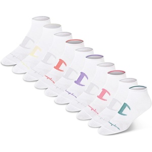 Champion Women’s Lightweight Low Cut Socks – 10-pack Moisture-wicking Athletic Socks, Breathable Fit (Size 5-9)(White Logo)
