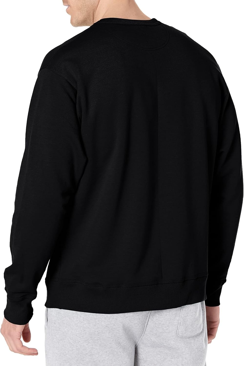 image:imageChampion Mens Crewneck Fleece Sweatshirt Standard Fit Midweight Script Logo Available in Regular and Big amp TallBlack Classic Script Logo