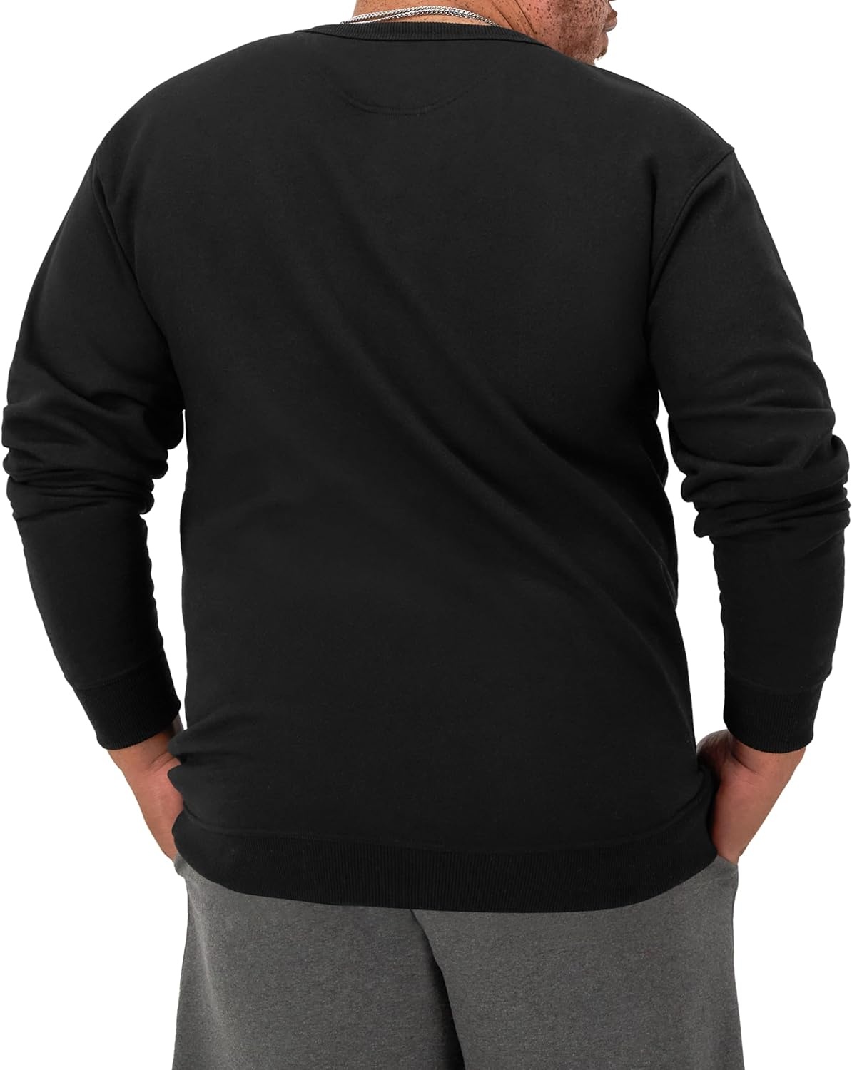 image:imageChampion Mens Crewneck Fleece Sweatshirt Standard Fit Midweight Script Logo Available in Regular and Big amp TallBlack Small Small Script Logo