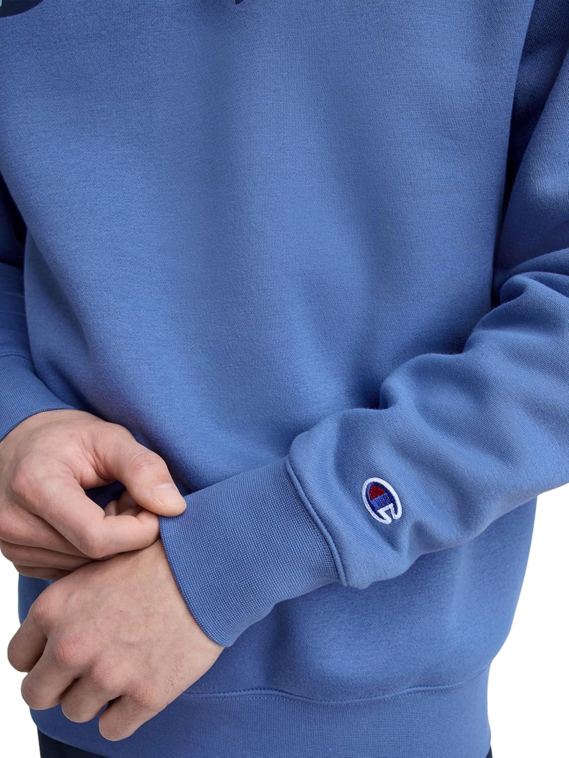 image:imageChampion Mens Crewneck Fleece Sweatshirt Standard Fit Midweight Script Logo Available in Regular and Big amp TallCoastal Fjord Classic Script Logo