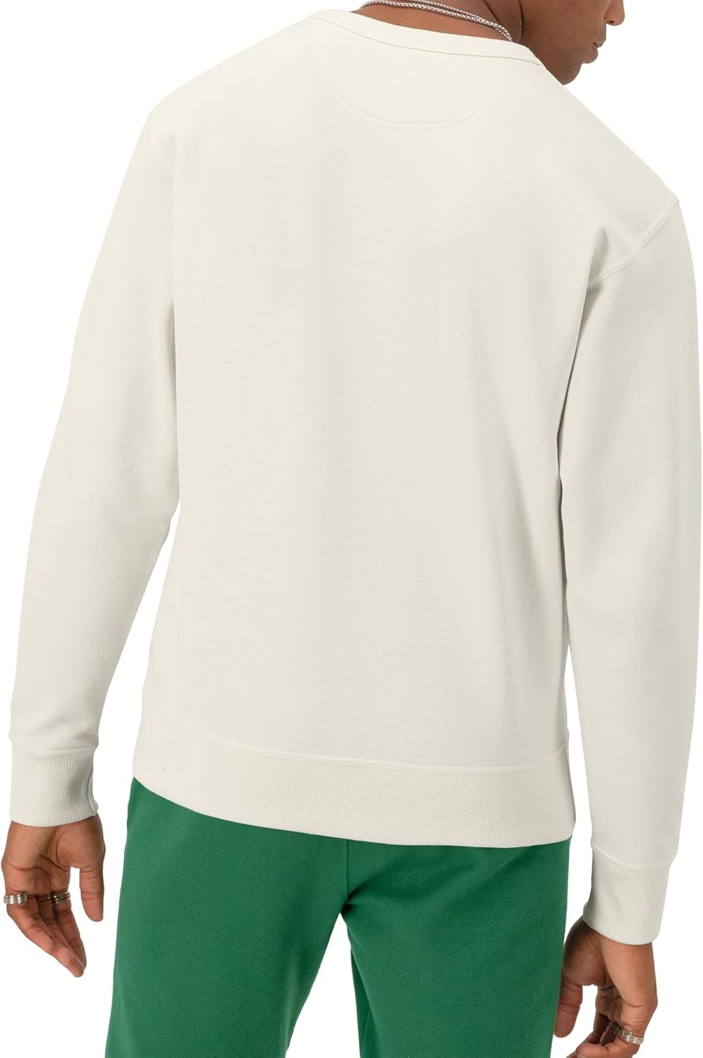 image:imageChampion Mens Crewneck Fleece Sweatshirt Standard Fit Midweight Script Logo Available in Regular and Big amp TallNatural Small Script