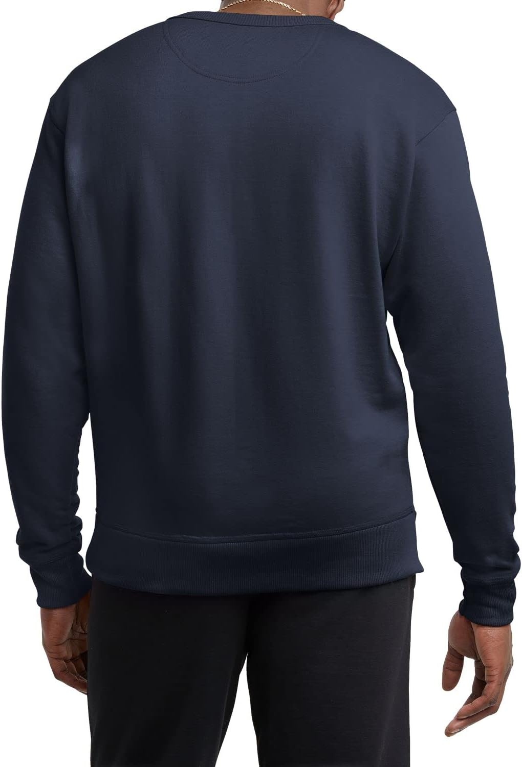 image:imageChampion Mens Crewneck Fleece Sweatshirt Standard Fit Midweight Script Logo Available in Regular and Big amp TallNavy Script