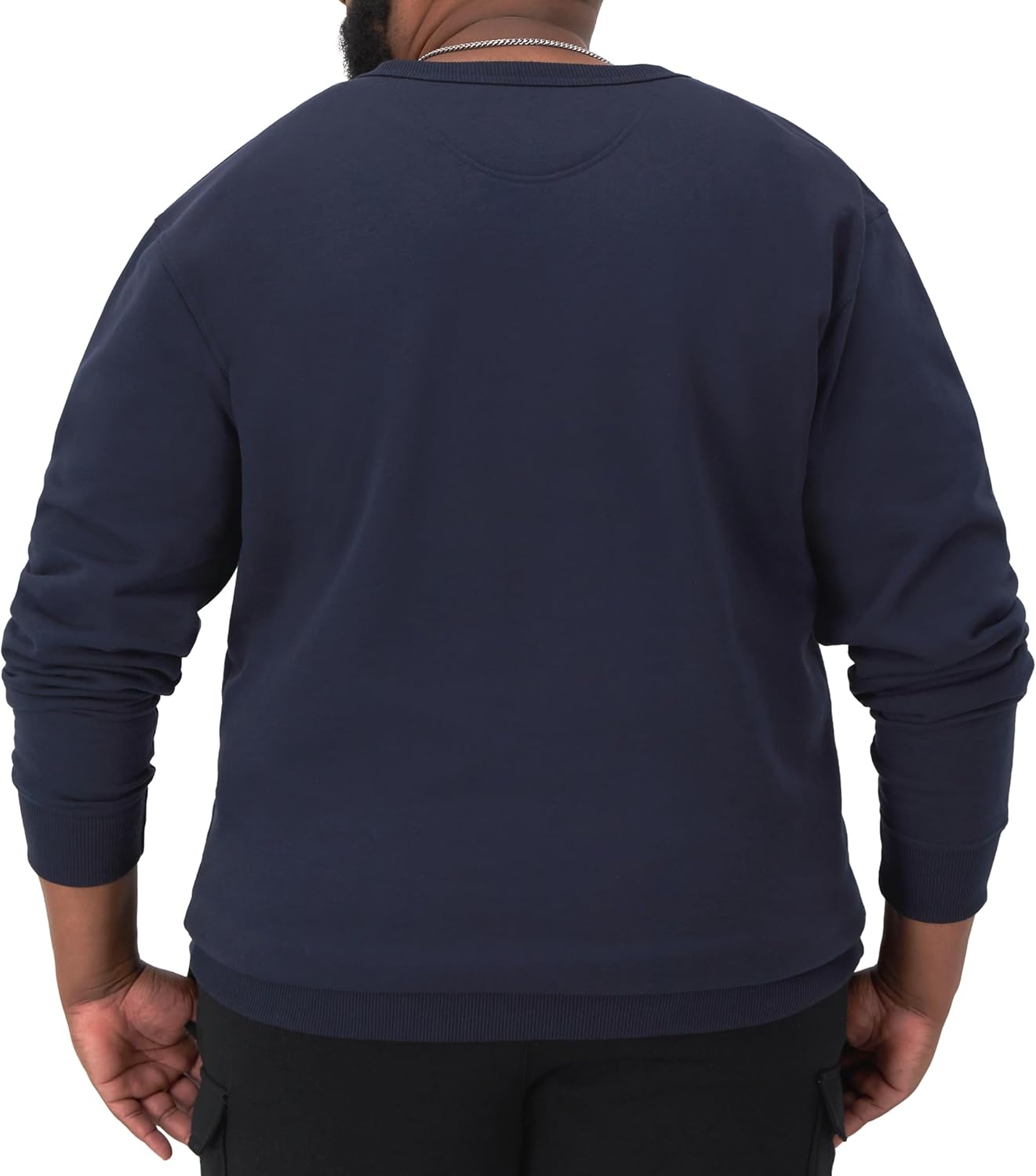 image:imageChampion Mens Crewneck Fleece Sweatshirt Standard Fit Midweight Script Logo Available in Regular and Big amp TallNavy Small Script