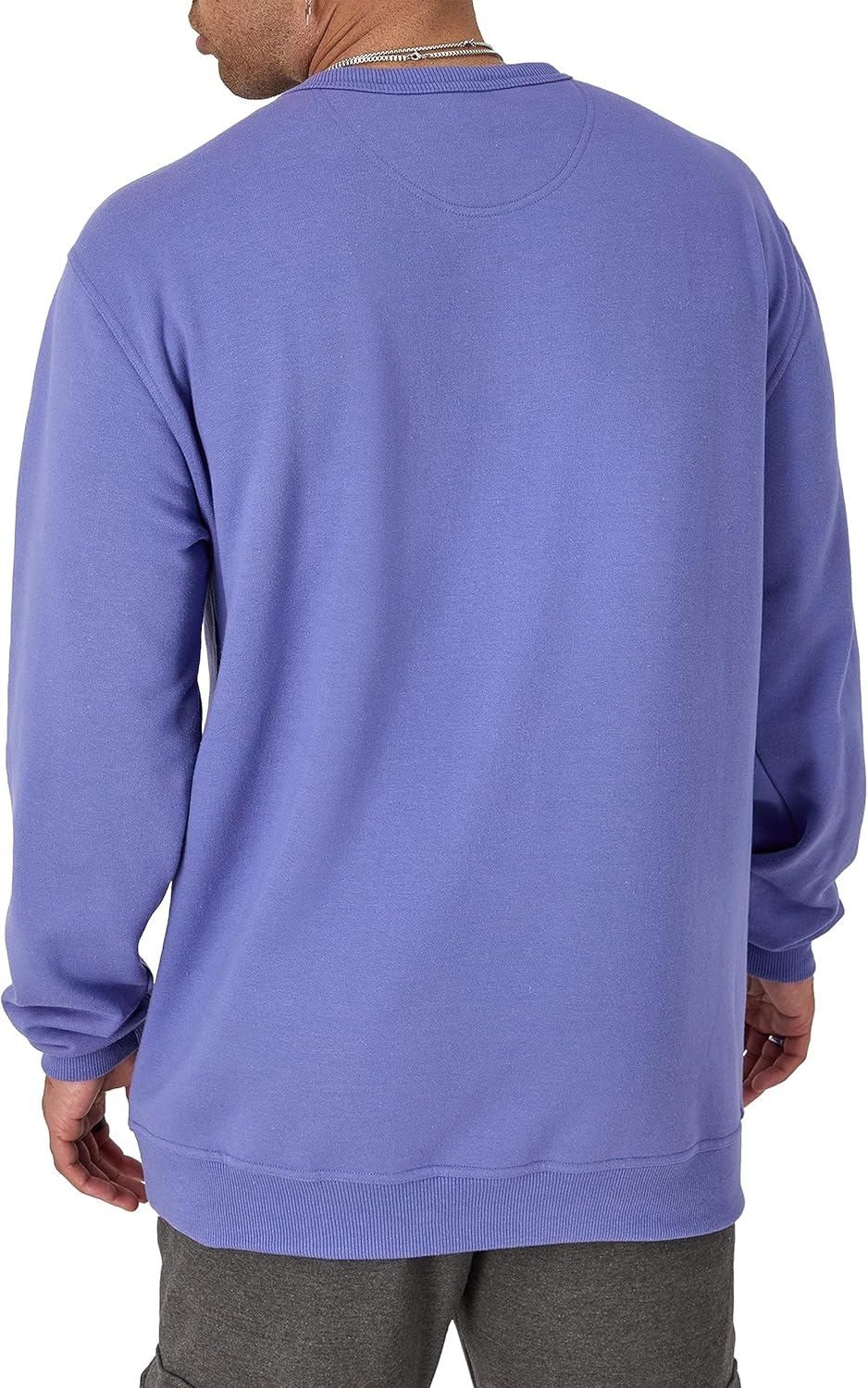 image:imageChampion Mens Crewneck Fleece Sweatshirt Standard Fit Midweight Script Logo Available in Regular and Big amp TallStone Crush Blue Classic Script Logo