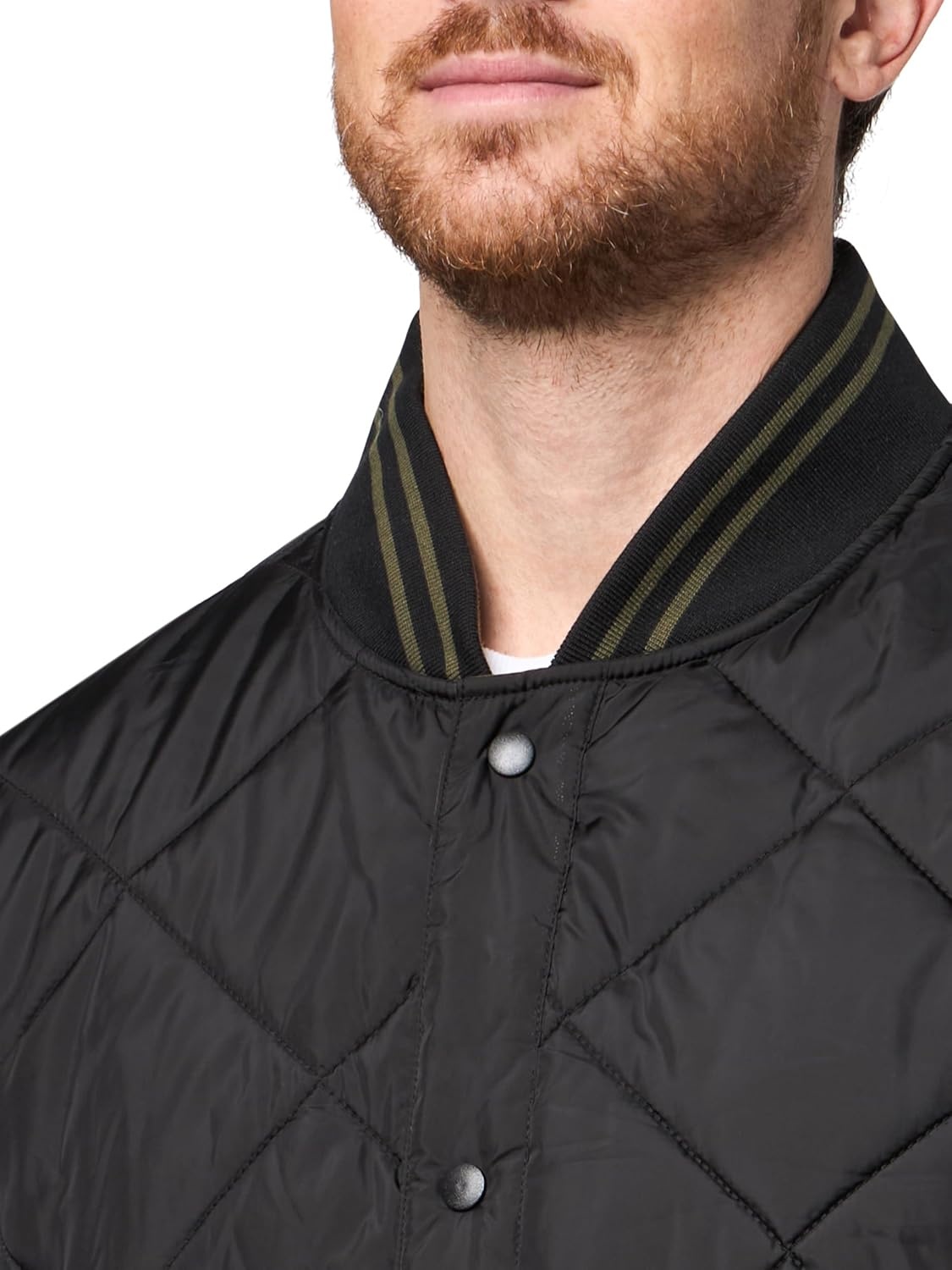 image:imageChampion Mens Diamond Quilted Reversible Open Bottom JacketBlackOlive