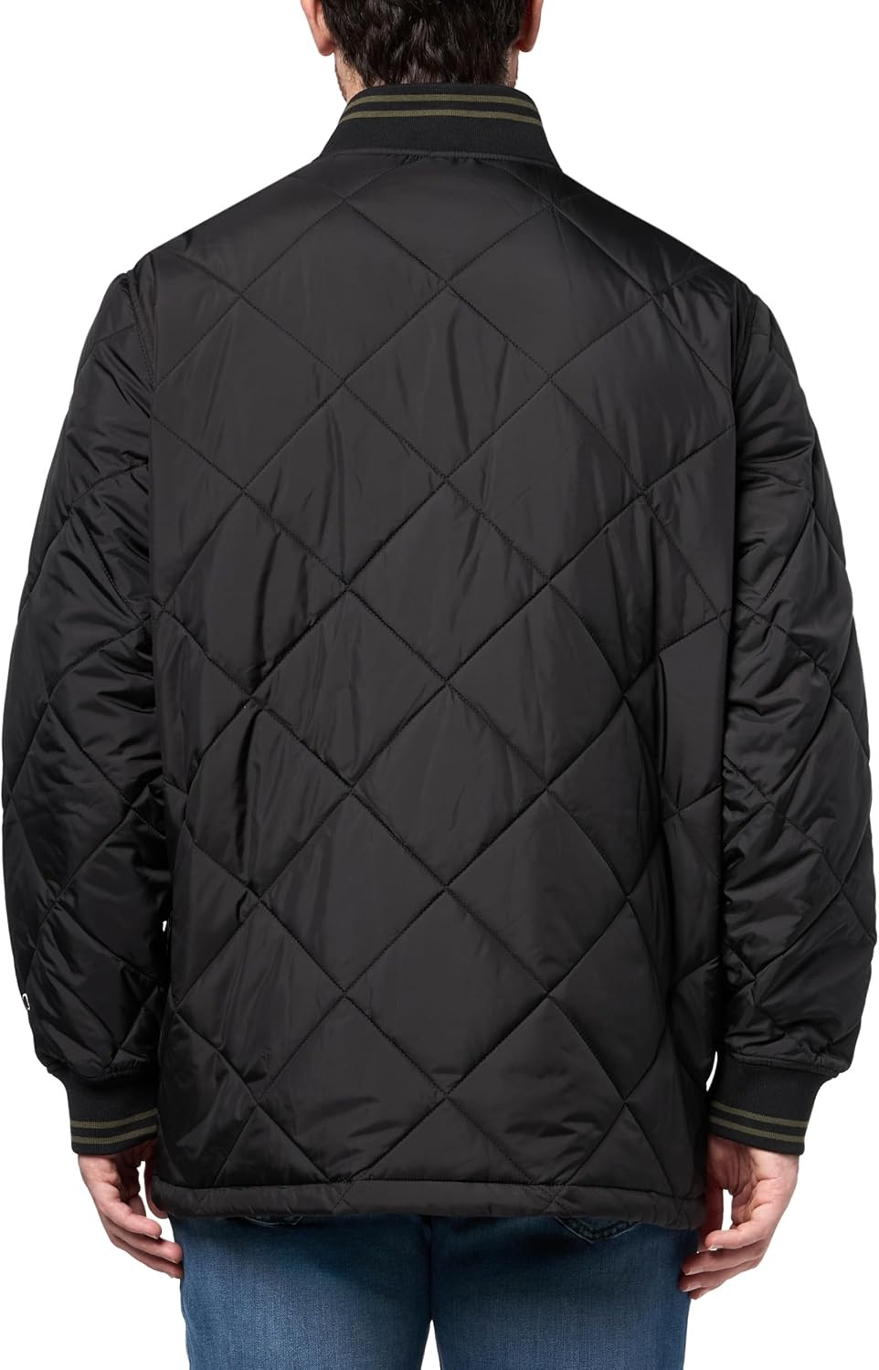 image:imageChampion Mens Diamond Quilted Reversible Open Bottom JacketBlackOlive