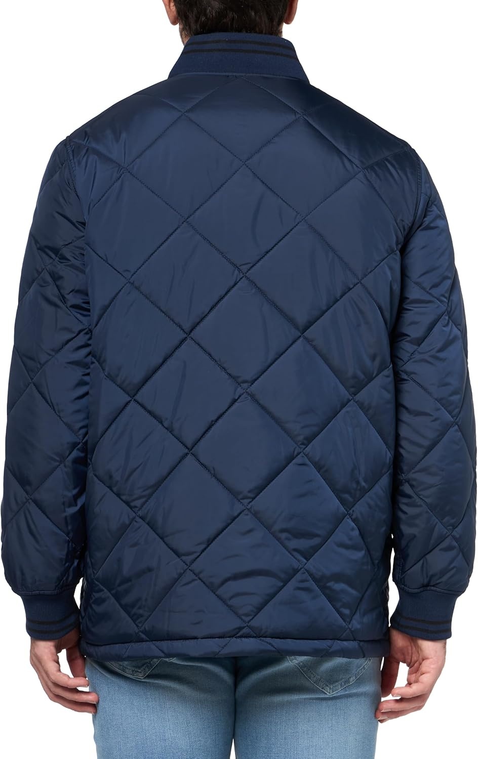 image:imageChampion Mens Diamond Quilted Reversible Open Bottom JacketNavyBlack